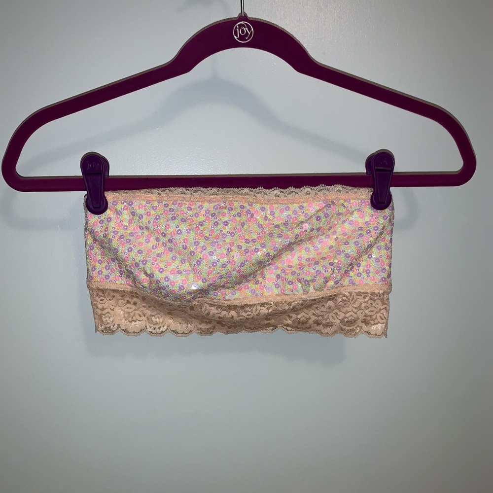 VS Pink limited edition sequin bralette/bandeau